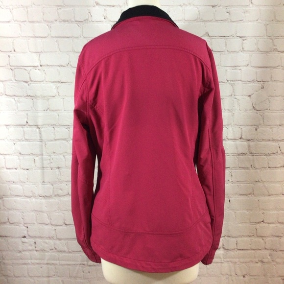 Women’s L.L. Bean Pink & Black Soft Shell Full Zip Jacket - Size Small - Picture 5 of 7